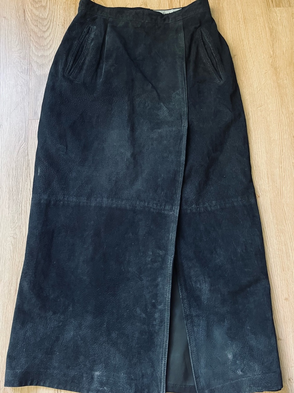 Vintage Bagatelle Black 100% Leather Skirt Sz 6